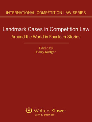 cover image of Landmark Cases in Competition Law
